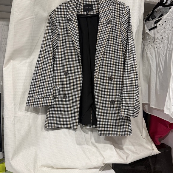 a new day Jackets & Blazers - a new day Black & White Gingham Double-Breasted Blazer
